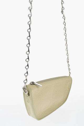 Patent Leather MICRO SHIELD SLING Bag with Chain Shoulder Strap