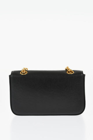 Leather PALM BRIDGE Shoulder Bag with Chain Shouder Strap