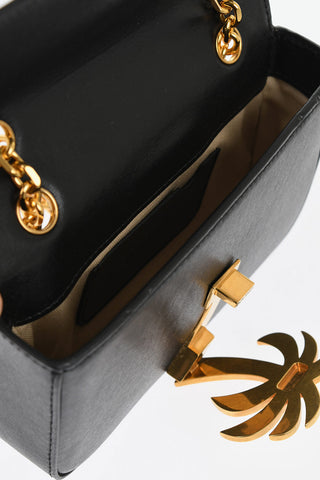 Leather PALM BRIDGE Shoulder Bag with Chain Shouder Strap