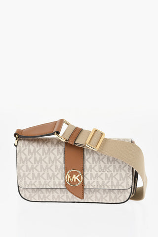 MICHAEL Faux Leather Crossboby Bag with All Over Monogram