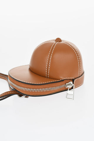 Mini Leather Bag with Baseball Cap Design