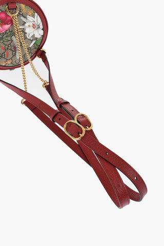 Leather OPHIDIA Backpack with Floral-Motif