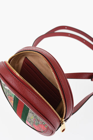 Leather OPHIDIA Backpack with Floral-Motif