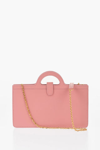 Leather Shoulder Bag with Internal Card-Sized Compartments