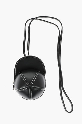 Mini Bag in Pelle con Design a Forma di Cappellino da Baseball