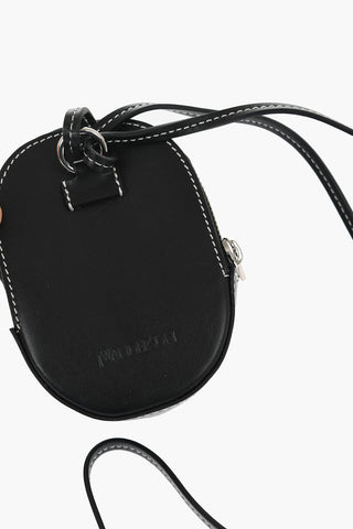 Mini Bag in Pelle con Design a Forma di Cappellino da Baseball