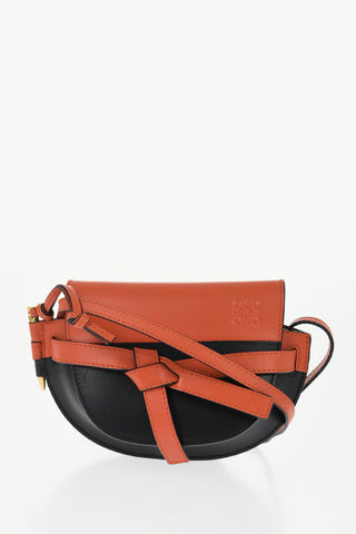 Two-Tone Leather GATE Crossbody Bag
