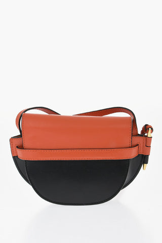 Two-Tone Leather GATE Crossbody Bag