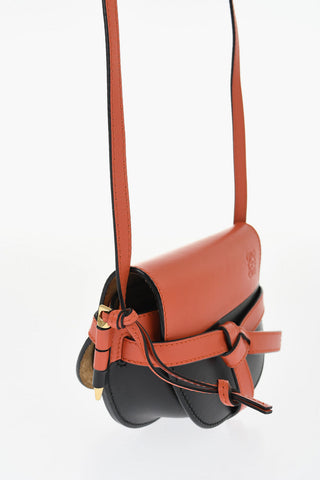 Two-Tone Leather GATE Crossbody Bag