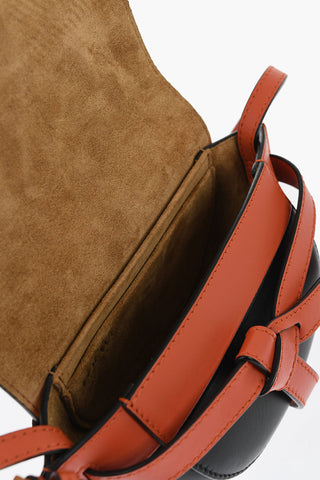 Two-Tone Leather GATE Crossbody Bag