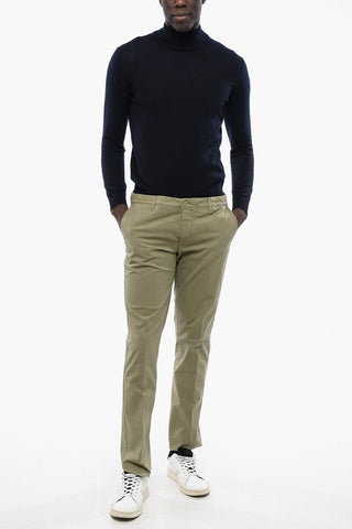 CC COLLECTION Stretch Cotton Chinos Pants with Belt Loops