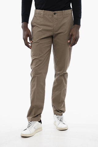ID Stretch Cotton Chinos Pants with Belt Loops