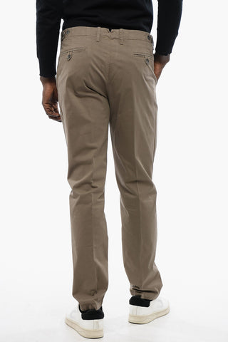 ID Stretch Cotton Chinos Pants with Belt Loops