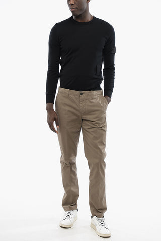 ID Stretch Cotton Chinos Pants with Belt Loops