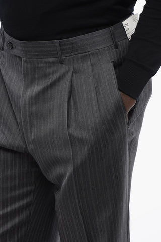 CC BROTHERS Virgin Wool Pants with Pinstriped Pants