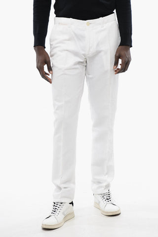 ID Linen-blended Pants with Welt Pockets