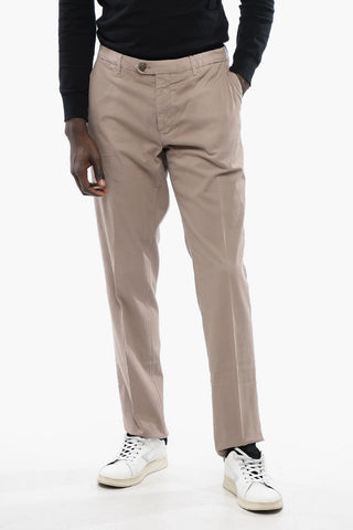 ID Stretch Cotton Chinos Pants with Belt Loops