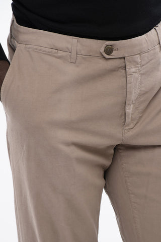 ID Stretch Cotton Chinos Pants with Belt Loops