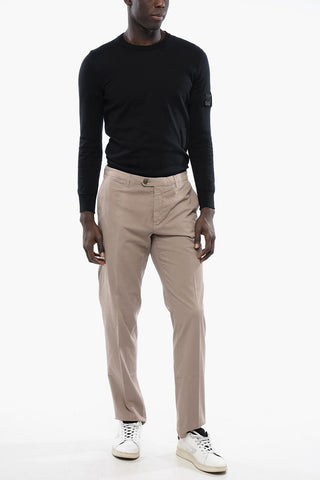 ID Stretch Cotton Chinos Pants with Belt Loops