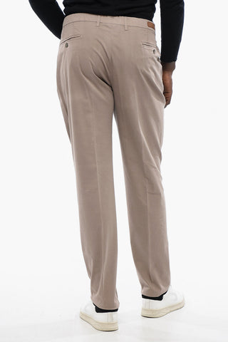 ID Stretch Cotton Chinos Pants with Belt Loops