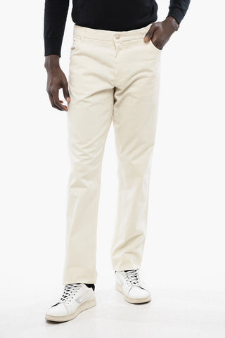 ID Cotton Pants with Suede Patch