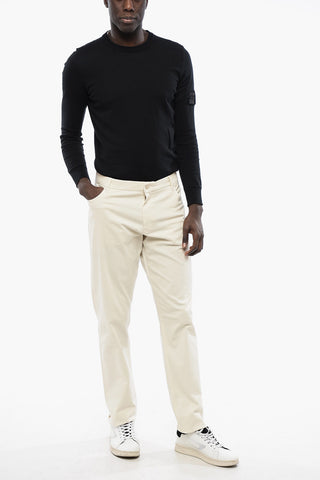 ID Cotton Pants with Suede Patch