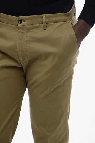 CC COLLECTION Cotton Blend Chinos Pants with Belt Loops