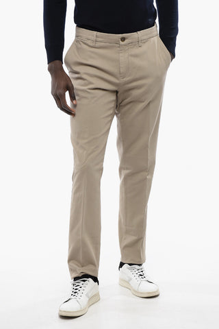 ID Stretch Cotton Chinos Pants with Belt Loops