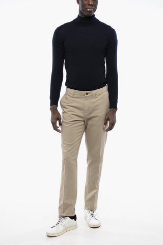 ID Stretch Cotton Chinos Pants with Belt Loops