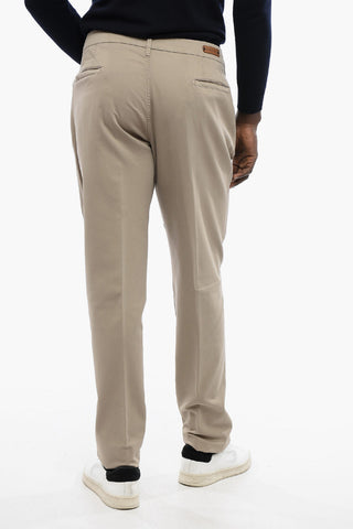 ID Stretch Cotton Chinos Pants with Belt Loops