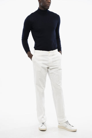 ID Stretch Cotton Chino Trousers with Belt Loops