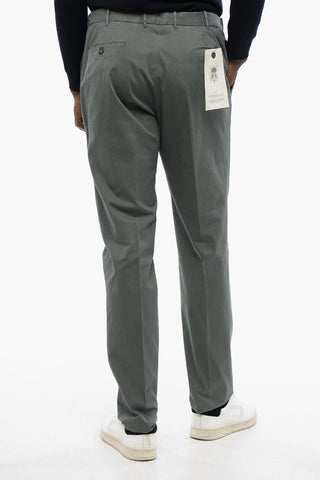 ID Stretch Cotton Chinos Pants with Belt Loops