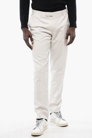 CC COLLECTION Cotton and Cashmere Pants with Scalloped Hem