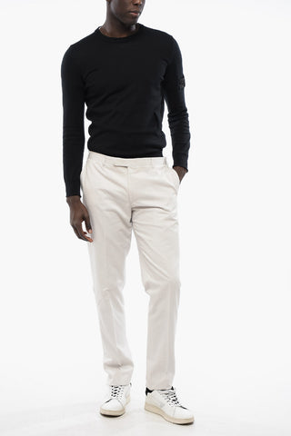 CC COLLECTION Cotton and Cashmere Pants with Scalloped Hem