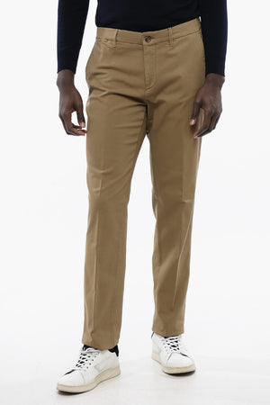 ID Stretch Cotton Chinos Pants with Flush Pockets
