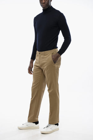 ID Stretch Cotton Chinos Pants with Flush Pockets