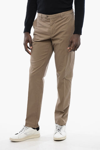 ID Cotton Blend Chinos Pants with Belt Loops
