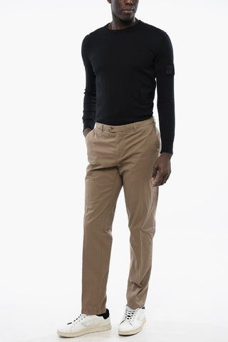 ID Cotton Blend Chinos Pants with Belt Loops