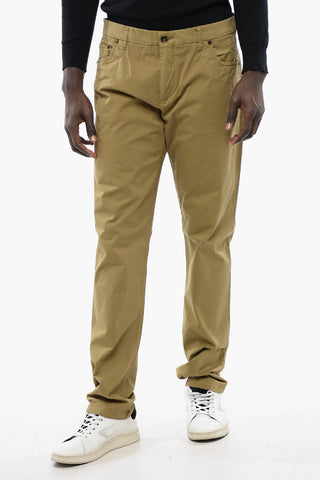 ID Pantaloni 5 Tasche in Cotone Stretch con Passanti