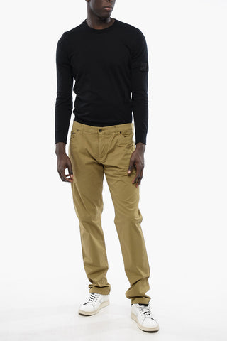 ID Pantaloni 5 Tasche in Cotone Stretch con Passanti