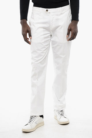 ID Solid-Color Chino Pants with Belt Loops