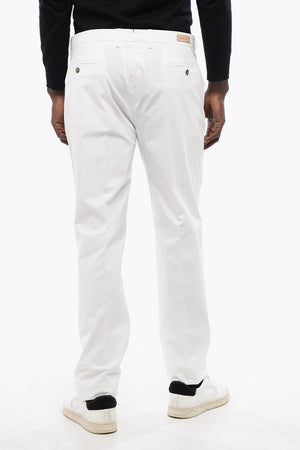 ID Solid-Color Chino Pants with Belt Loops