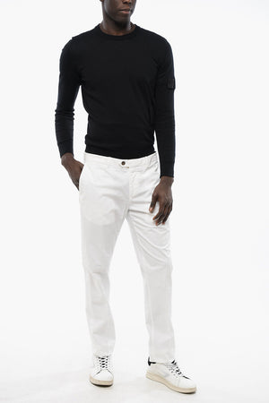 ID Solid-Color Chino Pants with Belt Loops