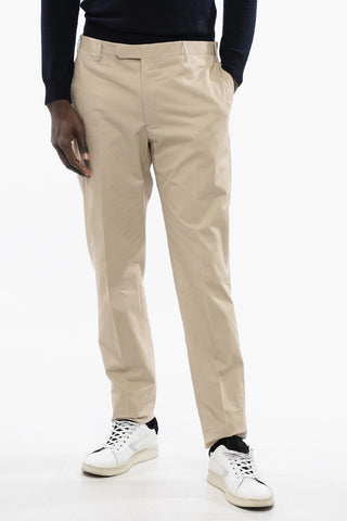 CC COLLECTION Stretch Cotton Chinos Pants with Belt Loops