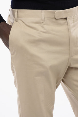 CC COLLECTION Stretch Cotton Chinos Pants with Belt Loops