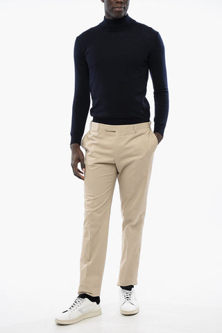 CC COLLECTION Stretch Cotton Chinos Pants with Belt Loops