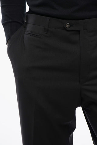 Pantaloni in Lana Vergine ACADEMY con Chiusura Nascosta