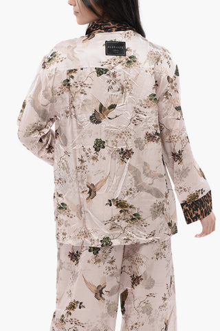 Printed Satin SOFI Blouse With Hidden Closure