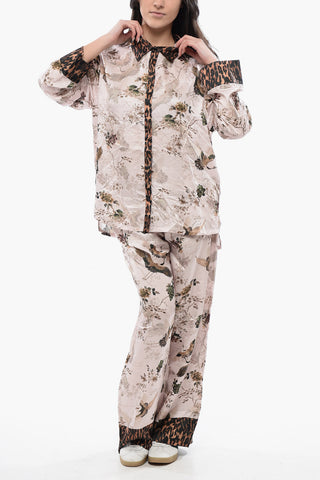 Printed Satin SOFI Blouse With Hidden Closure