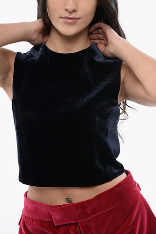 Velour Top PALMIRA with Back Full Zip
